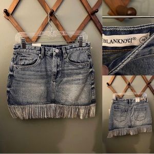 [BLANKNYC] (size 28/6) NWT✨ bright moments denim rhinestone skirt